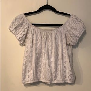 white off the shoulder blouse
